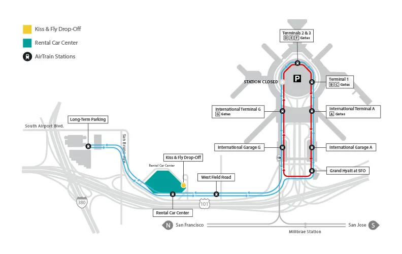 Kiss and Fly area at SFO